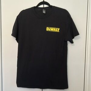 Men’s black Dewalt t-shirt, size Medium, 100% cotton, brand new